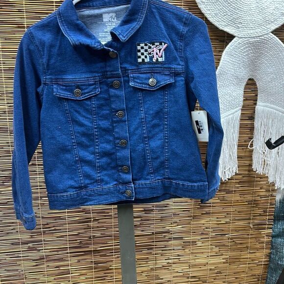 Girs' MTV Denim Jacket - Blue Size L - Picture 2 of 3